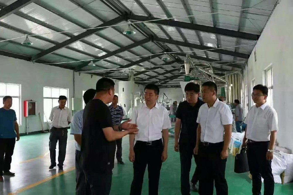省扶贫办参观我们安装的石磨设备