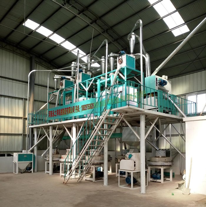 湖北襄樊石磨面粉机安装调试成功